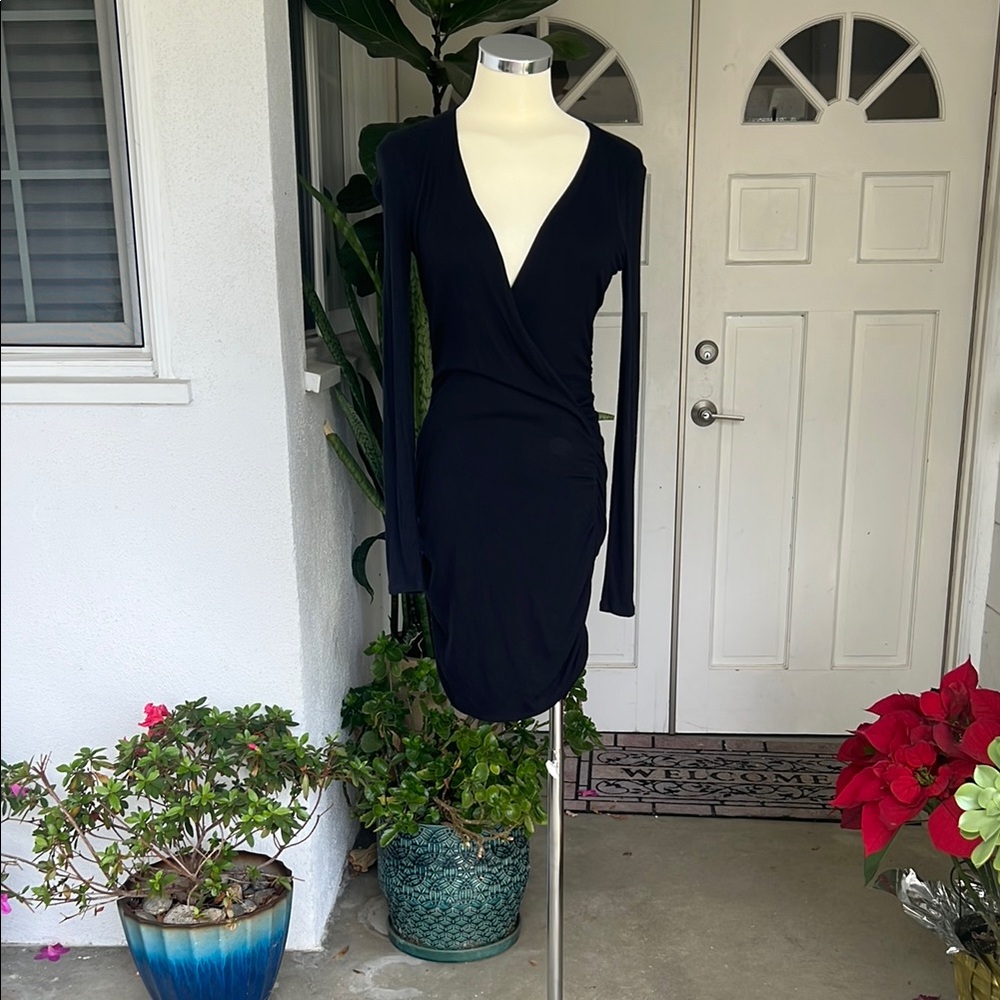 Riller & Fount Black Wrap Dress NWOT